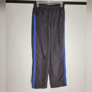 Black and Blue Joggers with Blue Side Stripes and Elastic Waistband